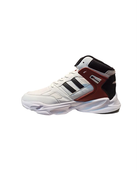 M.P. 231-1014 Erkek Beyaz-Bordo (40-44) Basketbol Ayakkabı - 4