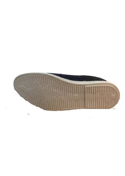 Paggi 808 Erkek Lacivert Nubuk Deri Casual Ayakkabı - 4