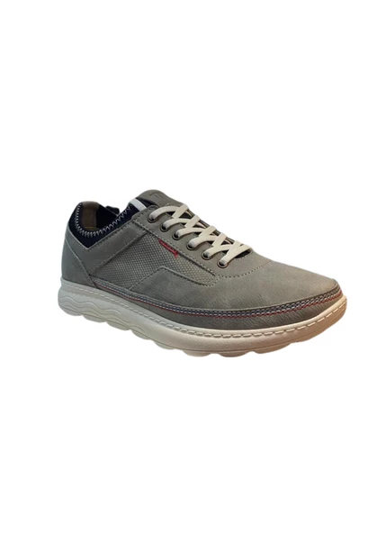 Paggi 703 Erkek Gri Nubuk Deri Casual Ayakkabı