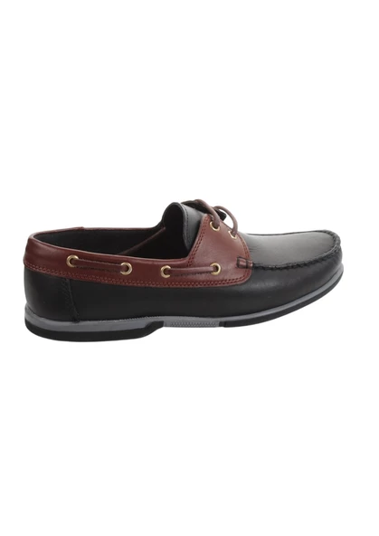 Riverland Y-03 Erkek Siyah-Kahve Hakiki Deri Casual Ayakkabı - 2