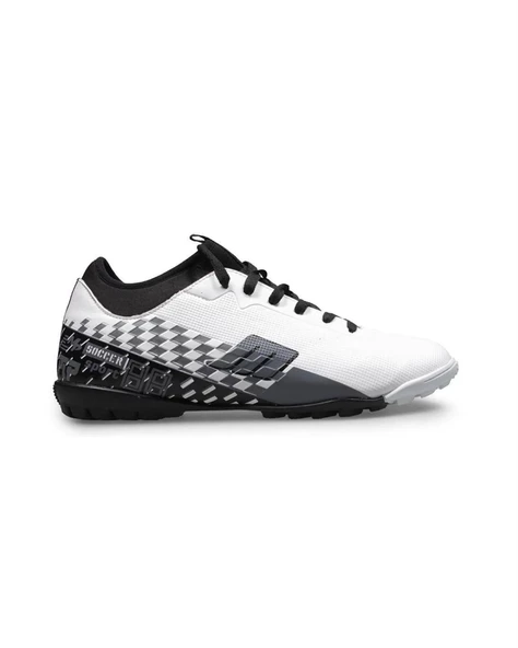 M.P. 231-1138 Mr Erkek Beyaz-Siyah Çoraplı Halı Saha Futbol Ayakkabı