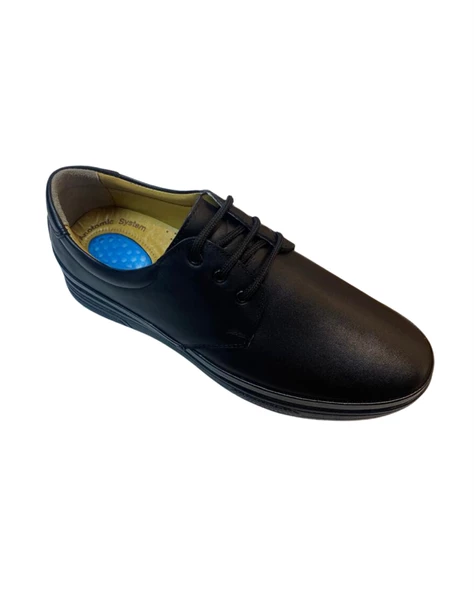 Serhan Ayakkabı 430 Erkek Siyah (40-44) Deri Comfort Ayakkabı - 3