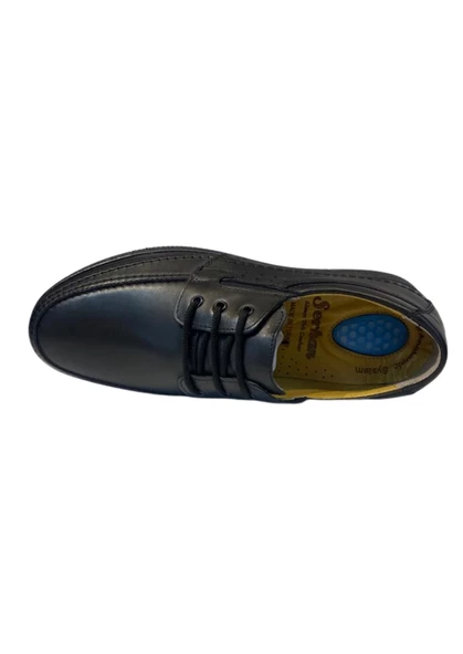 Serhan Ayakkabı 427 Erkek Siyah (40-44) Deri Comfort Ayakkabı - 4