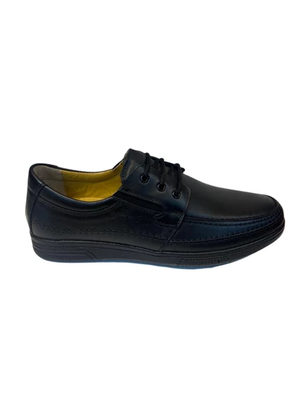Serhan Ayakkabı 427 Erkek Siyah (40-44) Deri Comfort Ayakkabı