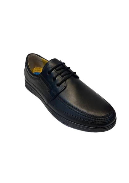 Serhan Ayakkabı 427 Erkek Siyah (40-44) Deri Comfort Ayakkabı - 2