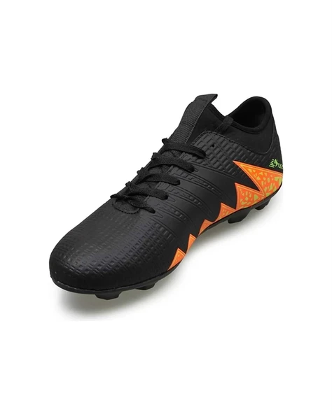 M.P. 231-1143 Mr Erkek Siyah-Turuncu Çoraplı Krampon Futbol Ayakkabı - 2