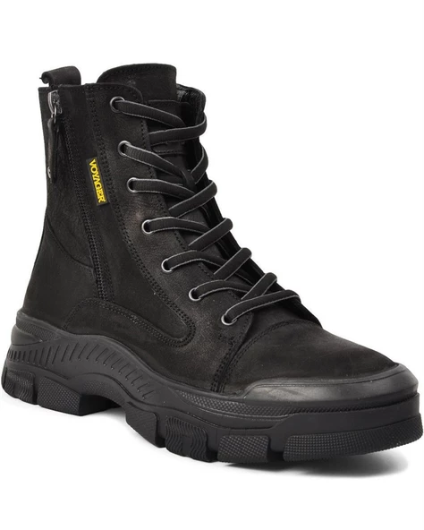 Voyager 8893 Zn Kadın Siyah Nubuk Deri Bot - 3