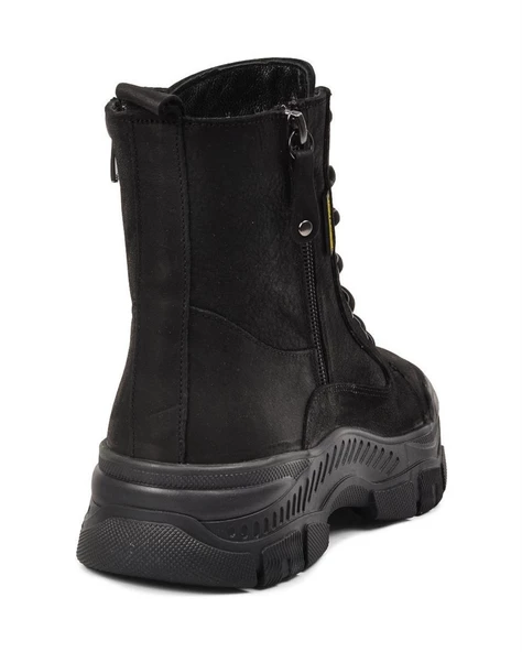 Voyager 8893 Zn Kadın Siyah Nubuk Deri Bot - 4