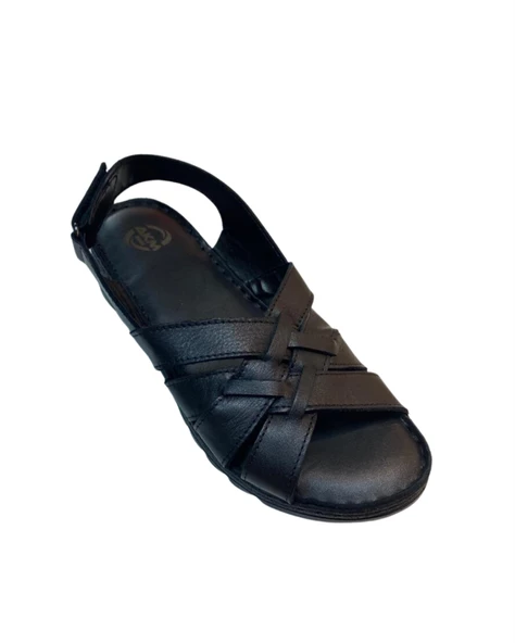 Neon AKM-108 Kadın Siyah Hakiki Deri Sandalet - 3