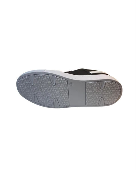 M.P. 232-1291 Zn Siyah-Beyaz Cilt Sneaker Ayakkabı - 5
