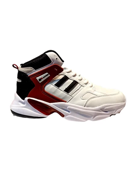 M.P. 231-1014 Erkek Beyaz-Bordo (36-39) Basketbol Ayakkabı