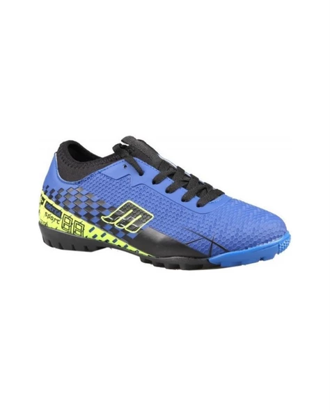 M.P. 231-1138 Erkek Mavi-Yeşil (36-39) Çoraplı Halı Saha Futbol Ayakkabı - 2