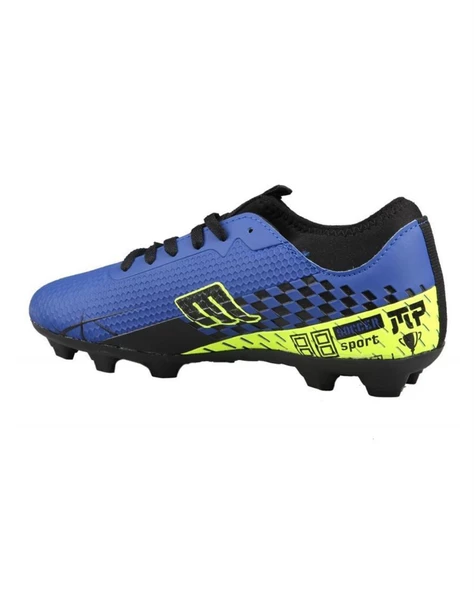 M.P. 231-1139 Erkek Mavi-Yeşil (36-39) Çoraplı Krampon Futbol Ayakkabı - 3