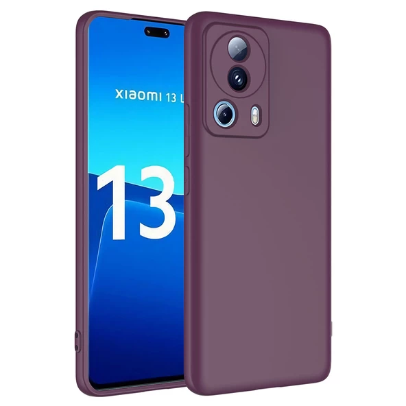 Vendas Xiaomi Mi 13 Lite Uyumlu Lansman Serisi Yumuşak Dokulu Çizilmeyi Önleyen Kadife İç Yüzeyli Silikon Kılıf