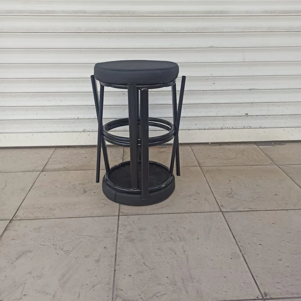 GRANDE HOME TABURE SİYAH - SİYAH MİNDER 48 CM - 3