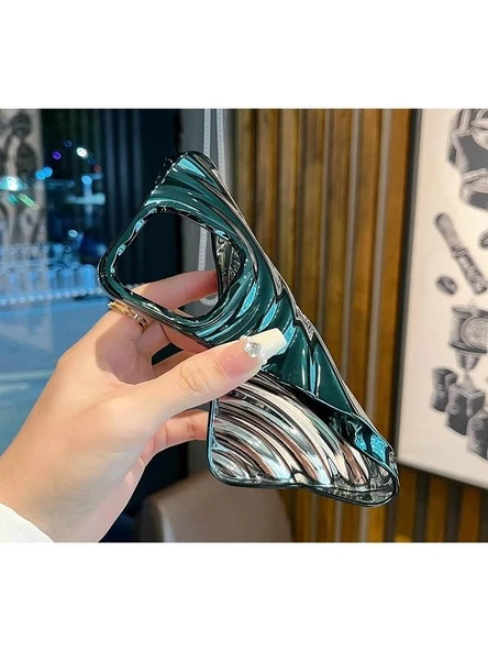 İphone 11 Ripples Krom Detaylı Darbeye Dayanıklı Silikon Kılıf - Resim 2