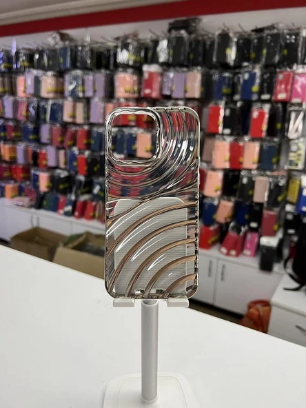 İphone 11 Ripples Krom Detaylı Darbeye Dayanıklı Silikon Kılıf ürün görseli
