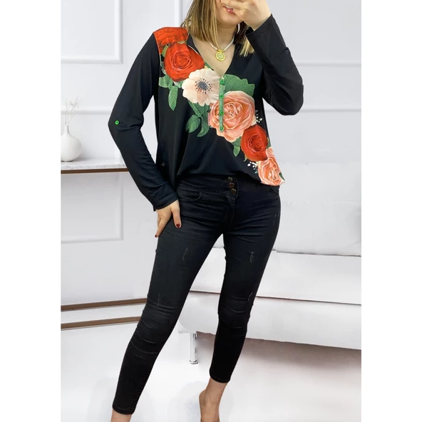 Lucky Life Yüksek Bel Likralı Jean Pantolon 90 Cm - 5