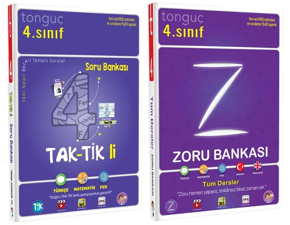 4. Sınıf Zoru ve Taktikli Tüm Dersler Soru Bankası - 2 Kitap - Tonguç Akademi