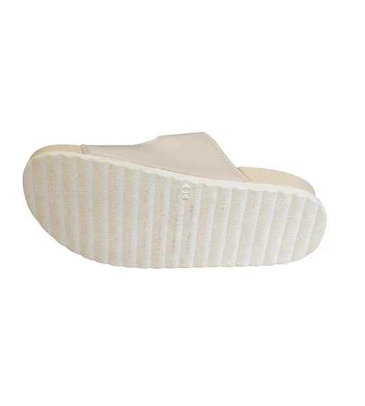 YAZKIŞ Kadın Siyah Krem Çift Tokalı Rahat Taban Terlik - Resim 8