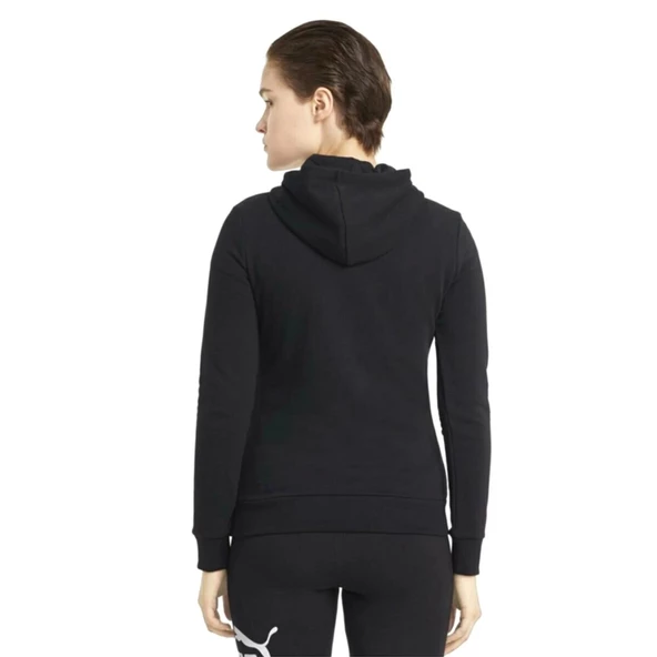 Puma Essential Logo Hoodie Tr Kadın Siyah Günlük Stil Sweatshirt 58679101 - 5