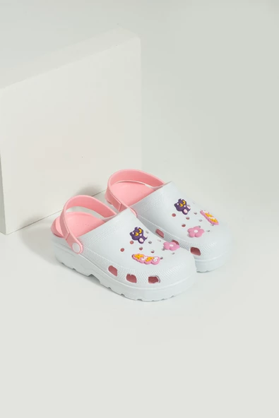Pembe Potin Kedi Maskotlu Rahat Taban Eva Kadın Sandalet 001-0222-23 - 12