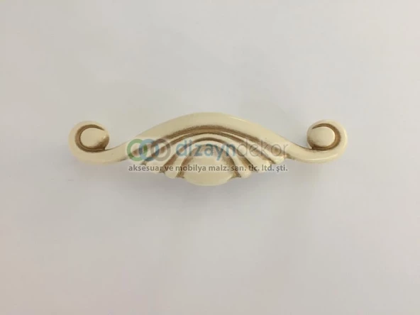 Antik Krem Kaplama Desenli 160 Mm. Kulp