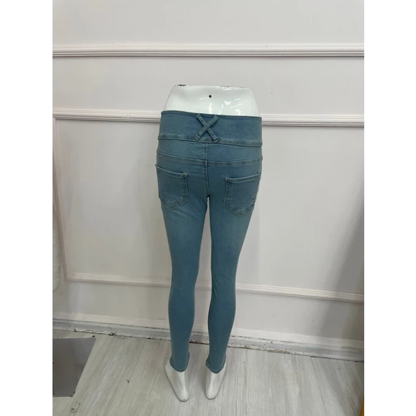 Lucky Life Yüksek Bel Likralı Jean Pantolon 90 Cm - 7