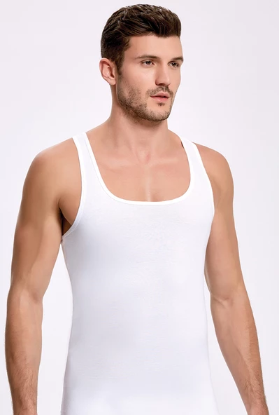 İlke 119 Erkek Rambo Atlet Beyaz  Beyaz XL - 2