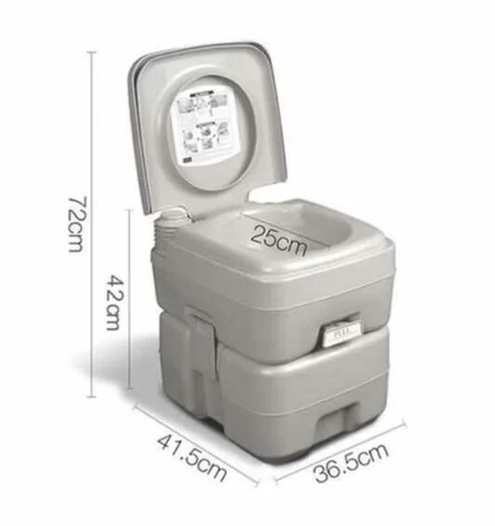 Porvaletti 20 lt Portatif Kamp Tuvaleti - 5