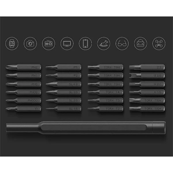 Polham 24 Parça Wiha Çelik Profesyonel Tornavida Seti 24 Parça Tamir Seti, Saat Gözlük Tamir Seti - 4