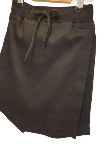 Beli Ribanalı Lastikli Likralı Çocuk Şort Etek - 12