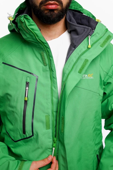 Regatta Everson 3 In 1 Erkek Mont-YEŞİL - Resim 6