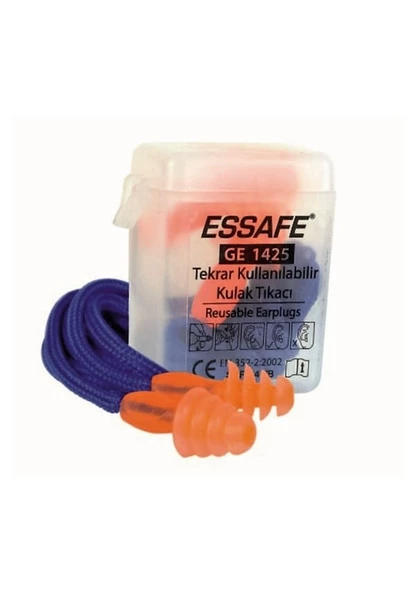 Essafe Ge-1425 Çam Tipi Ipli Kutulu Kulak Tıkacı - 10 çift