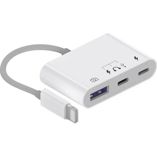 Polham Apple İphone Otg Hub Type C To Kulaklık Usb Kamera Okuyucu İphone Klavye Mouse Okuyucu Hub