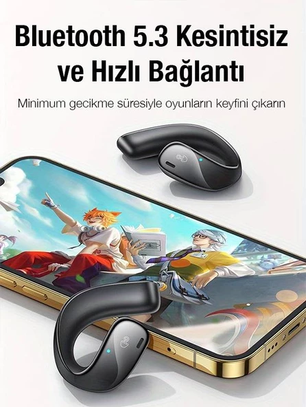 Coofbe Bluetooth Vers.5.3 Yeni Dizayn 500Mah Bataryalı Bluetooth Kulaklık Fully Open Bluetooth Kulaklık - 6