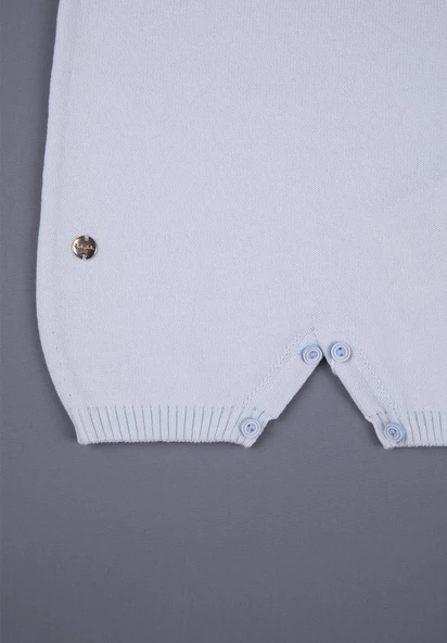 Tavşan İşlemeli Bebek Yazlık Triko Tulum 11606 - 10