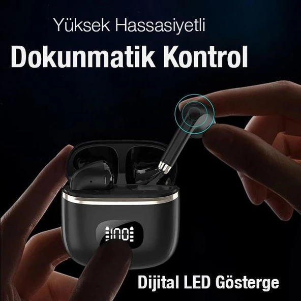 Polham BT5.3V 320Mah Şarjlı Kulakiçi Tasarımlı Bluetooth Kulaklık, Hifi Bass Destekli Mikforonlu Kulaklık - 2