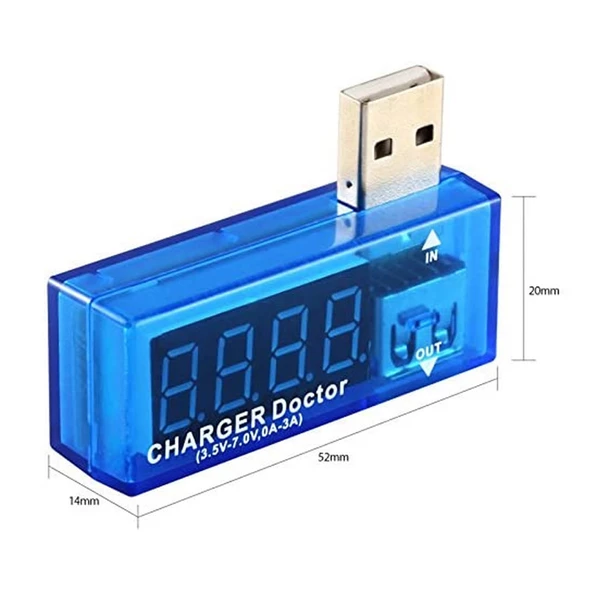 Usb Voltmetre Ampermetre Şarj Doktor Akım Voltaj İzleyici Şarj - Resim 8