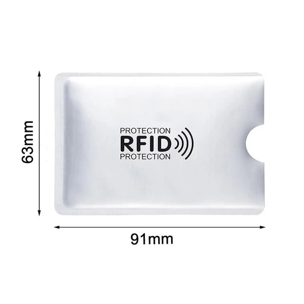 Temassız Kredi Banka Kimlik Kartı Koruyucu Kılıf  Hırsızlık Önleyici Rfid Nfc Antistatik Aluminyum - Resim 8