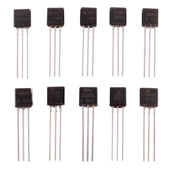 200 Adet Transistör Seti Kutulu 10 Tip Npn Pnp TO-92 BC337 2N2222 2N3904 S8050 C1815 BC327 2N2907 2N3906 S8550 A1015 - Resim 2