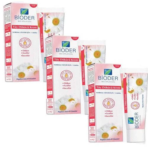 Bioder Tüy Dökücü Krem 100 ml 3 Adet