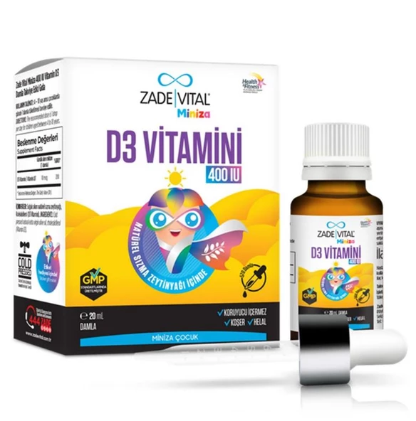 Zade Vital Miniza D3 Vitamini 400 IU Damla 20 ml