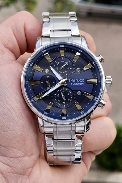 Ferrucci FCISTE157 İç Fonksiyonları Aktif Fonksiyonlu Erkek Kol Saati - Resim 4
