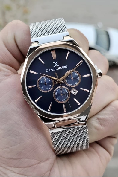 Daniel Klein DKISTE306 Hasır Kordon Takvimli Erkek Kol Saati - Resim 5