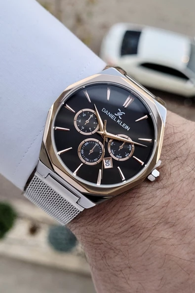 Daniel Klein DKISTE307 Hasır Kordon Takvimli Erkek Kol Saati - Resim 2