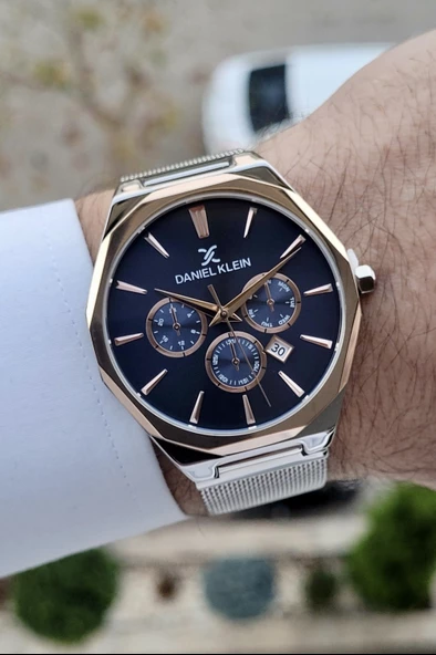 Daniel Klein DKISTE306 Hasır Kordon Takvimli Erkek Kol Saati - Resim 3