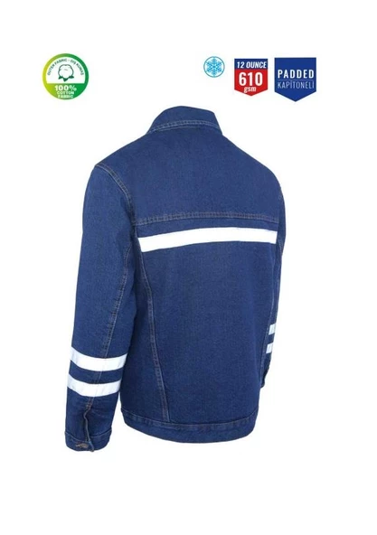 Kot İş Takımı Reflektörlü Pantolon ve Reflektörlü İş Montu Kapitoneli Kışlık Myform Marka 3110-2136 - 3