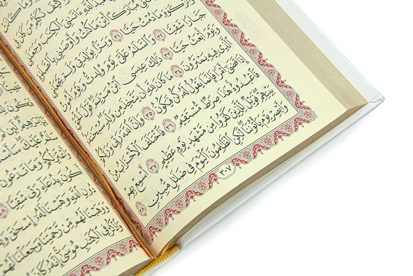 Termo Deri Ciltli - Medine Hatlı - Orta Boy - Kuranı Kerim - Beyaz - Resim 4