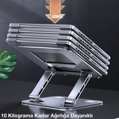 Polham Portatif Katlanabilir Yükseklik Ayarlı Laptop Standı Laptop Sehpası Ayarlanabilir Tasarım - 5